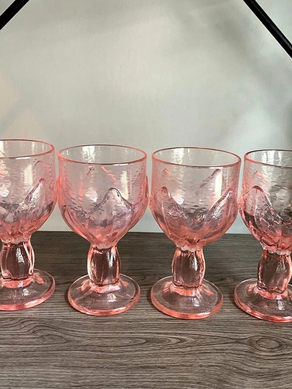 Tiffin Franciscan Cabaret Pink Wine Glasses Set of 4 1970’s